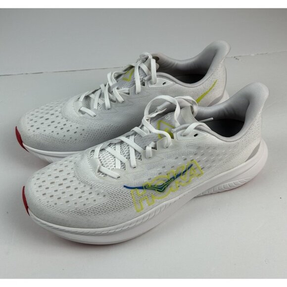 Hoka One One Mach 6 Running Shoes Size 14 D White Yellow 1147790 / WNCL - Picture 5 of 12